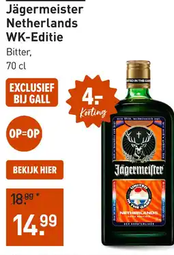 Gall & Gall Jägermeister WK 2026 70CL aanbieding