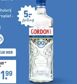 Gall & Gall Gordon’s Gin Alcoholvrij 70CL aanbieding
