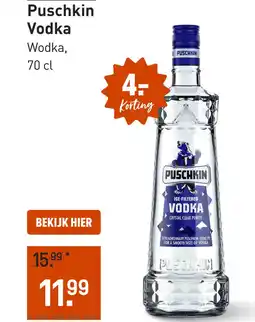 Gall & Gall Puschkin Vodka 70CL aanbieding