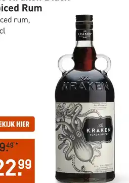 Gall & Gall The Kraken Black Spiced Rum 70CL aanbieding