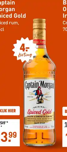 Gall & Gall Captain Morgan Spiced Gold 70CL aanbieding