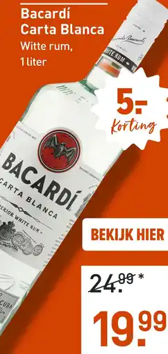 Gall & Gall Bacardí Carta Blanca 100CL aanbieding