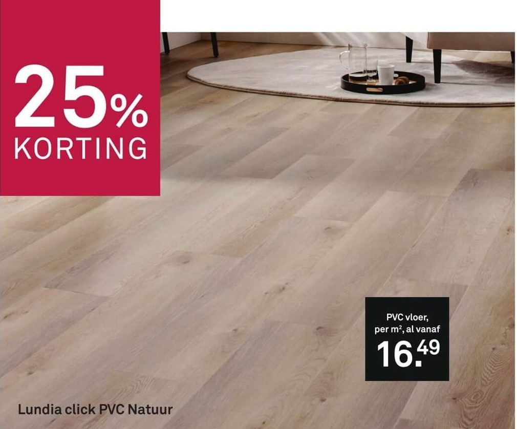 Lundia click PVC Natuur aanbieding bij Karwei
