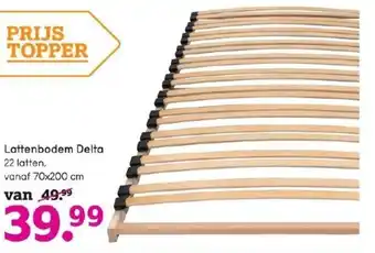 Leen Bakker Lattenbodem Delta 70x200cm aanbieding
