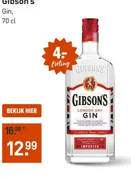 Gall & Gall Gibson's 70CL aanbieding