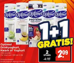 Vomar Voordeelmarkt Optimel Drinkyoghurt, Kwark of Yoghurt aanbieding
