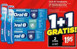 Vomar Voordeelmarkt Oral-B Tandpasta of Tandenborstel aanbieding