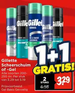 Vomar Voordeelmarkt Gillette Scheerschuim of Gel aanbieding