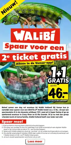 Vomar Voordeelmarkt Walibi aanbieding