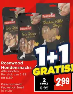 Vomar Voordeelmarkt Rosewood Hondensnacks aanbieding
