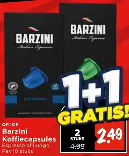 Vomar Voordeelmarkt Barzini Koffiecapsules aanbieding