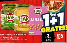 Vomar Voordeelmarkt HAK Groente of Appelmoes of Pakken of Zakken aanbieding