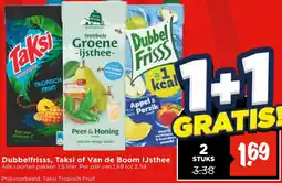 Vomar Voordeelmarkt Dubbelfrisss, Taksi of Van de Boom IJsthee aanbieding