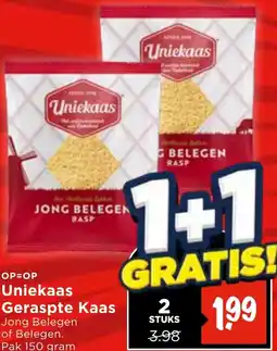 Vomar Voordeelmarkt Uniekaas Geraspte Kaas aanbieding