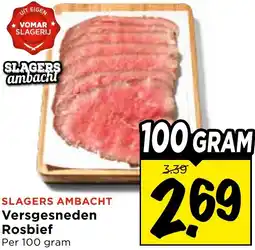 Vomar Voordeelmarkt Versgesneden Rosbief aanbieding