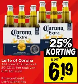 Vomar Voordeelmarkt Leffe of Corona aanbieding