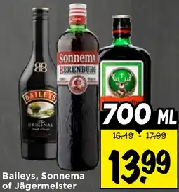 Vomar Voordeelmarkt Baileys, Sonnema of Jägermeister aanbieding