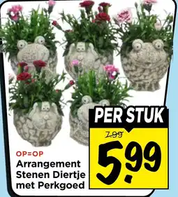 Vomar Voordeelmarkt Arrangement Stenen Diertje met Perkgoed aanbieding