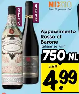 Vomar Voordeelmarkt Appassimento Rosso of Barone aanbieding