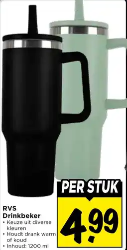 Vomar Voordeelmarkt RVS Drinkbeker aanbieding