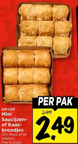 Vomar Voordeelmarkt Mini Saucijzen of Kaasbroodje aanbieding