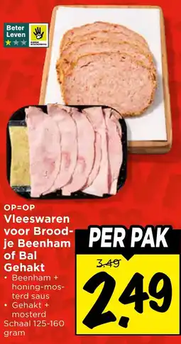 Vomar Voordeelmarkt Vleeswaren voor Broodje Beenham of Bal Gehakt aanbieding