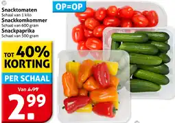 Hoogvliet Snacktomaten, Snackkomkommer of Snackpaprika aanbieding