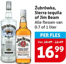Hoogvliet Żubrówka, Sierra tequila of Jim Beam aanbieding