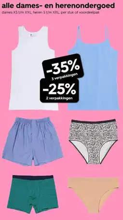 HEMA Alle dames en herenondergoed aanbieding