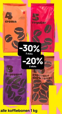 HEMA Alle koffiebonen aanbieding