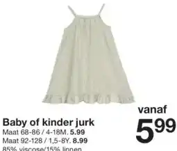 Zeeman Baby of kinder jurk aanbieding