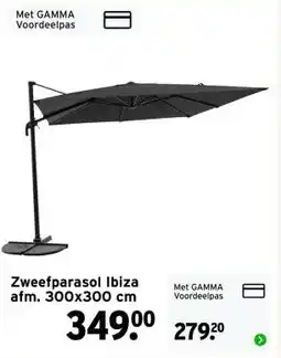 GAMMA Zweefparasol Ibiza afm. 300x300 cm aanbieding