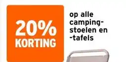 GAMMA op alle camping- stoelen en -tafels aanbieding