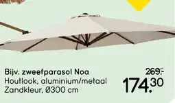 Leen Bakker Zweefparasol noa aanbieding