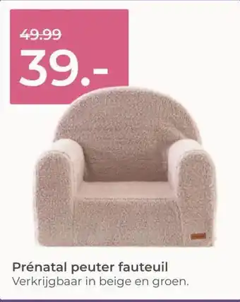 Prenatal Prénatal peuter fauteuil aanbieding