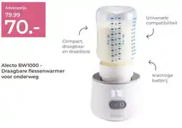 Prenatal Alecto BW1000 - Draagbare flessenwarmer voor onderweg aanbieding