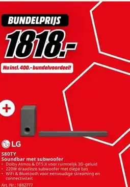 MediaMarkt Bekijk LG Soundbar met subwoofer aanbieding