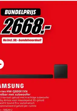 MediaMarkt Bekijk Samsung Soundbar met subwoofer aanbieding