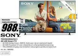 MediaMarkt Bekijjk Sony 4K LED Smart TV aanbieding