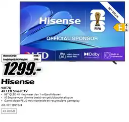 MediaMarkt Bekijk Hisense 4K LED Smart TV aanbieding