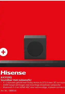 MediaMarkt Bekijk Hisense Soundbar met subwoofer aanbieding
