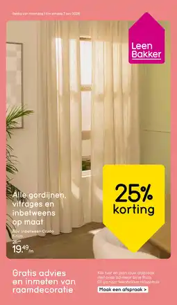 Leen Bakker Bekijk alle gordijnen, vitrages en inbetweens op maat aanbieding