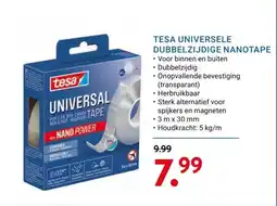 Kluswijs TESA UNIVERSELE DUBBELZIJDIGE NANOTAPE • Voor binnen en buiten aanbieding
