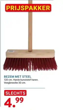 Kluswijs BEZEM MET STEEL aanbieding
