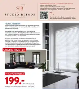 Kluswijs HOUTEN JALOEZIEËN aanbieding