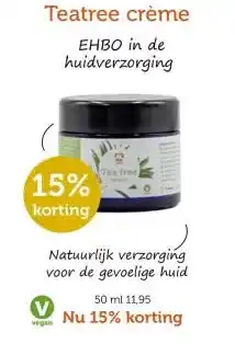 De Rode Pilaren Teatree crème aanbieding