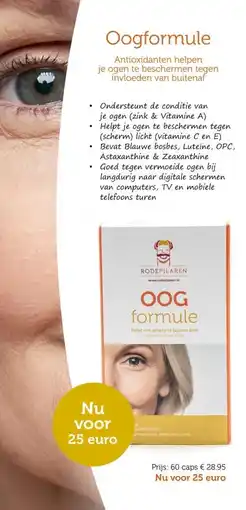 De Rode Pilaren Oogformule aanbieding