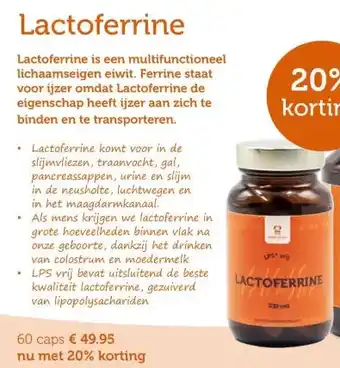 De Rode Pilaren Lactoferrine aanbieding