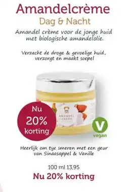 De Rode Pilaren Amandelcrème Dag & Nacht aanbieding