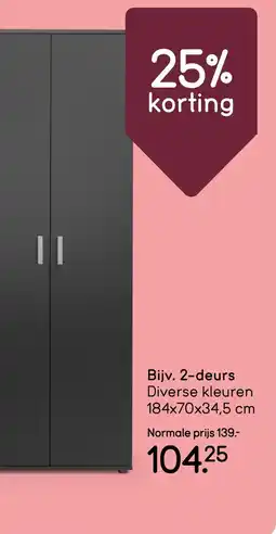 Leen Bakker 2 deurs aanbieding